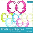 Florida Here We Come Colors - Butterfly Graphics pkg 2