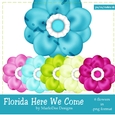 Florida Here We Come Colors - Flower Graphics pkg 2