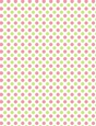 Green & Pink Polka Dot Pattern on White A4 Size Digital Paper Background