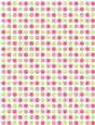 Green, Pink & Hot Pink Polka Dot Pattern on White A4 Size Digital Paper Background