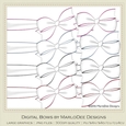 Girly Chic Colors Digital Bows pkg 2
