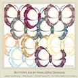 Healthy Lifestyle Colors Digital Butterflies pkg 2