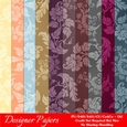 Healthy Lifestyle Colors A4 Size Digital Floral Paper Backgrounds
