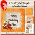Golden Color Autumn Happy Birthday to You 8x8 Mini Kit {BT}