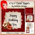 Dark Red Color Autumn Happy Birthday to You 8x8 Mini Kit {BT}