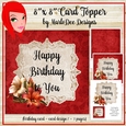 Red Color Autumn Happy Birthday to You 8x8 Mini Kit {BT}