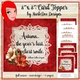 Red Color 8x8 Autumn, Thanksgiving, Birthday and Blank Card Kit {BT}