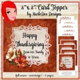Burnt Orange Color 8x8 Autumn, Thanksgiving, Birthday and Blank Card Kit {BT}