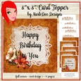 Copper Color 8x8 Autumn, Thanksgiving, Birthday and Blank Card Kit {BT}