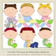Baby Bottle Tots - Boys & Girls Clip Art Graphics