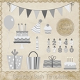 Birthday Bash Themed Layered Templates