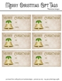 Merry Christmas Gift Tags - Golden Bell Design