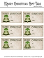 Merry Christmas Gift Tags - Green Bell Design