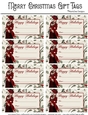 Happy Holidays Gift Tags - Christmas Fantasy Woman Design 3