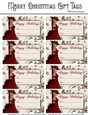 Happy Holidays Gift Tags - Christmas Fantasy Woman Design 5