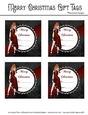 Merry Christmas Large Gift Tags - Christmas Fantasy Sexy Woman Design 2