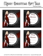 Merry Christmas Large Gift Tags - Christmas Fantasy Sexy Woman Design 3