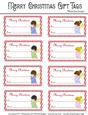 Merry Christmas Gift Tags - Little Praying Angels Sheet 2