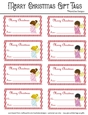 Merry Christmas Gift Tags - Little Praying Angels Sheet 3