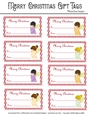 Merry Christmas Gift Tags - Little Praying Angels Sheet 4