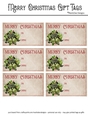 Merry Christmas Gift Tags - Green Holiday Bells Design 1
