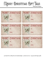 Merry Christmas Gift Tags - Green Candy Cane Design 2