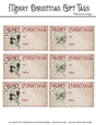 Merry Christmas Gift Tags - Green Candy Canes