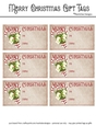 Merry Christmas Gift Tags - Red Candy Cane Design 2
