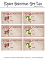 Merry Christmas Gift Tags - Red Candy Canes