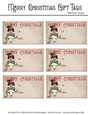 Merry Christmas Gift Tags - Golden Bell with Green Bow