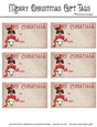 Merry Christmas Gift Tags - Golden Bell with Red Bow