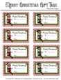 Merry Christmas Gift Tags - Fantasy Girl Elves Design 1