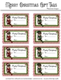 Merry Christmas Gift Tags - Fantasy Girl Elves Design 3