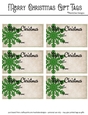 Merry Christmas Gift Tags - Green Snowflake 