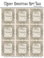 Merry Christmas Gift Tags - Elegant Green Frame Design