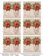 Most Wonderful Time of Year Gift Tags - Red Bells - Folding Design