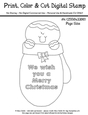 We Wish You a Merry Christmas - Gingerbread - Large Digital Stamp