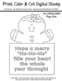 Hope a merry Ho Ho Ho fills your heart - Gingerbread - Large Digital Stamp