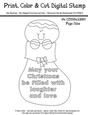 May Your Christmas be filled with Laughter and Love - Gingerbread - Large Digital Stamp