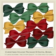 Christmas Colors 8 Digital Bows
