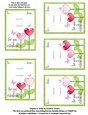 Cute Heart Flowers Valentines Day Candy Sucker Lollipop Cards Sheet