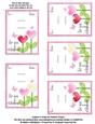 Cute Heart Flowers Valentines Day Candy Sucker Lollipop Cards Sheet 2