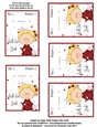 Little Blonde Hair Girl Valentines Day Candy Sucker Lollipop Cards Sheet 2