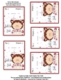 Little Auburn Hair Girl Valentines Day Candy Sucker Lollipop Cards Sheet 1