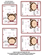 Little Brown Hair Girl Valentines Day Candy Sucker Lollipop Cards Sheet 3