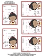 Little Hair Ethnic Dark Skin Girl Valentines Day Candy Sucker Lollipop Cards Sheet 1