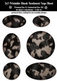 Animal Fur Blank Oval Shape Sentiment Tags Sheet 1