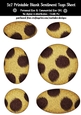 Animal Fur Blank Oval Shape Sentiment Tags Sheet 2