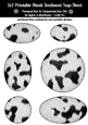 Animal Fur Blank Oval Shape Sentiment Tags Sheet 3