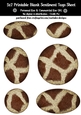 Animal Fur Blank Oval Shape Sentiment Tags Sheet 6